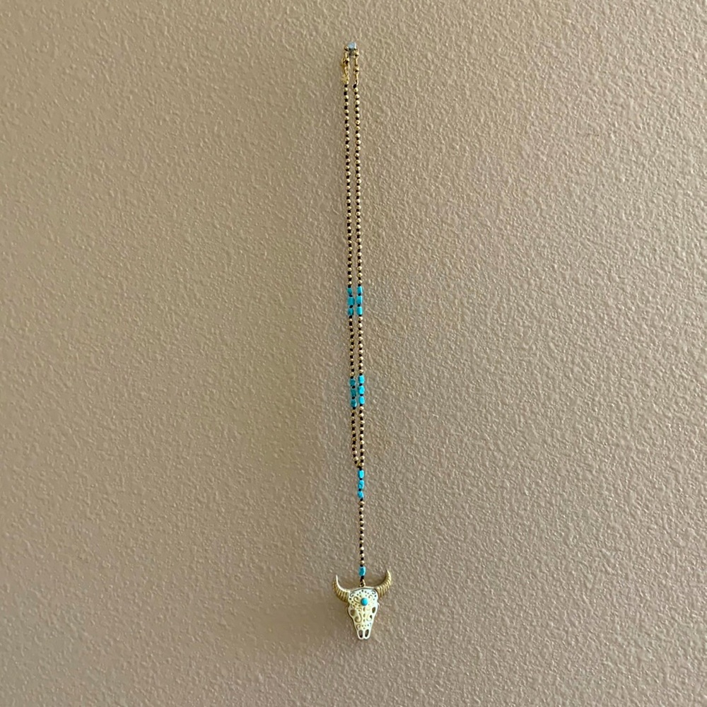 Lucky Brand turquoise and gold necklace
